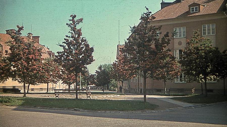 Broocmans plan 1945. Före spårvägen. Foto: Gustaf Östman, Norrköpings stadsarkiv