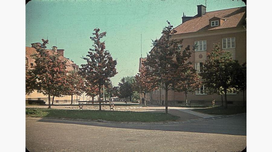 Broocmans plan 1945. Före spårvägen. Foto: Gustaf Östman, Norrköpings stadsarkiv